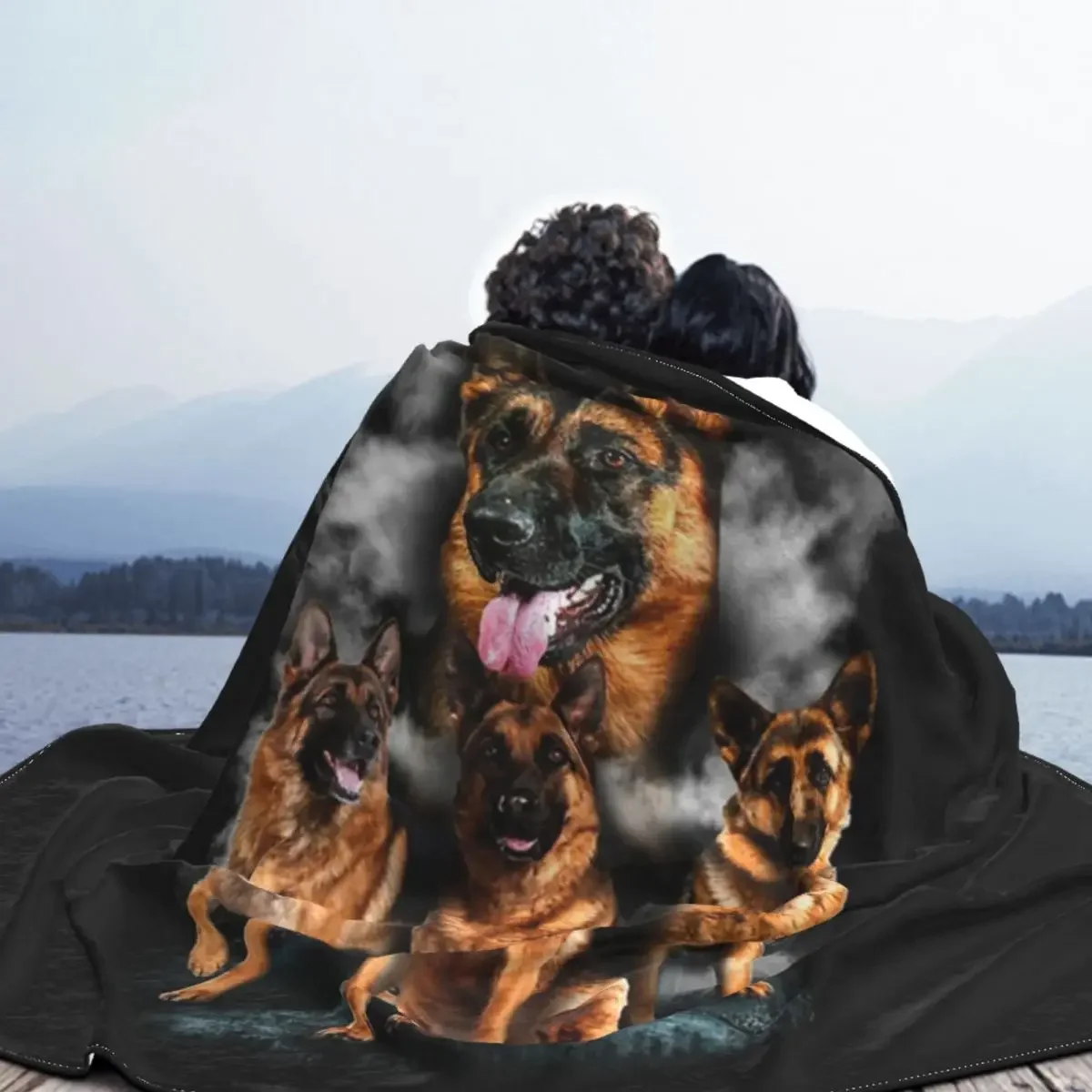 German Shepherd Dog Blanket Cover Gsd Lover Animal Flannel Throw Blankets Bedding Couch Personalised Soft Warm Bedspreads