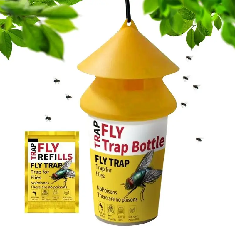 

Reusable Fly Trap Jar With Dissolvable Easy To Use In Kitchen And Restaurant With Good Ability To Catch Flies PestsControl Tools