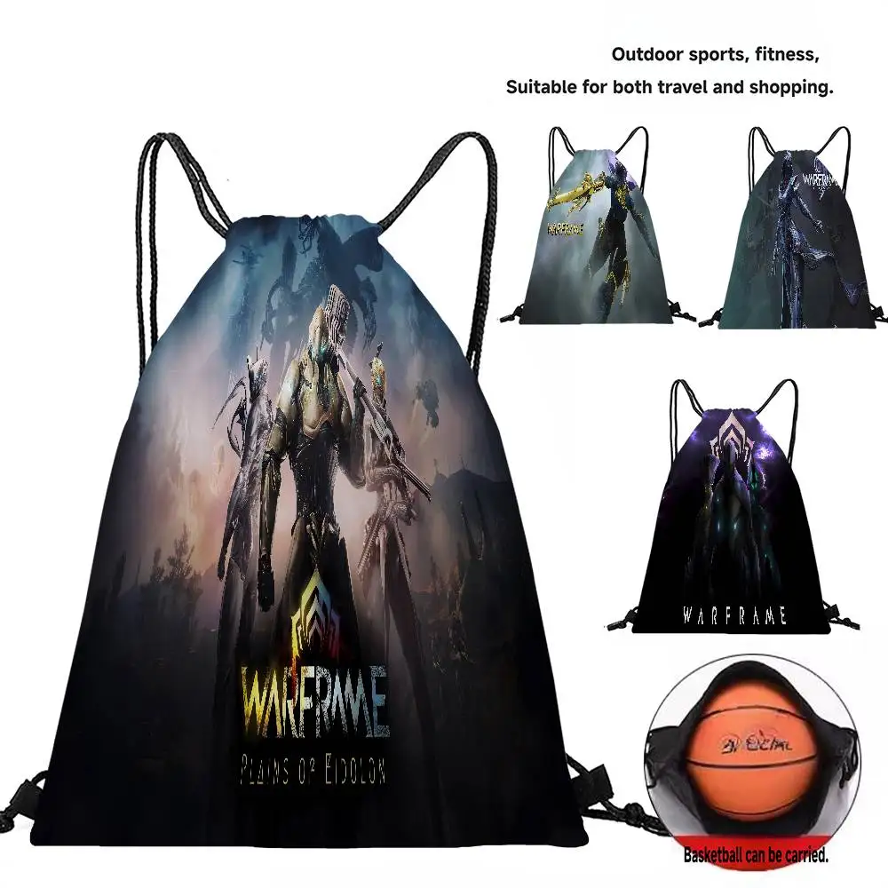 حقيبة ظهر نسائية من Warframe، حقيبة رياضية برباط، حقيبة تسوق محمولة قابلة للطي، حقائب سفر خارجية #1