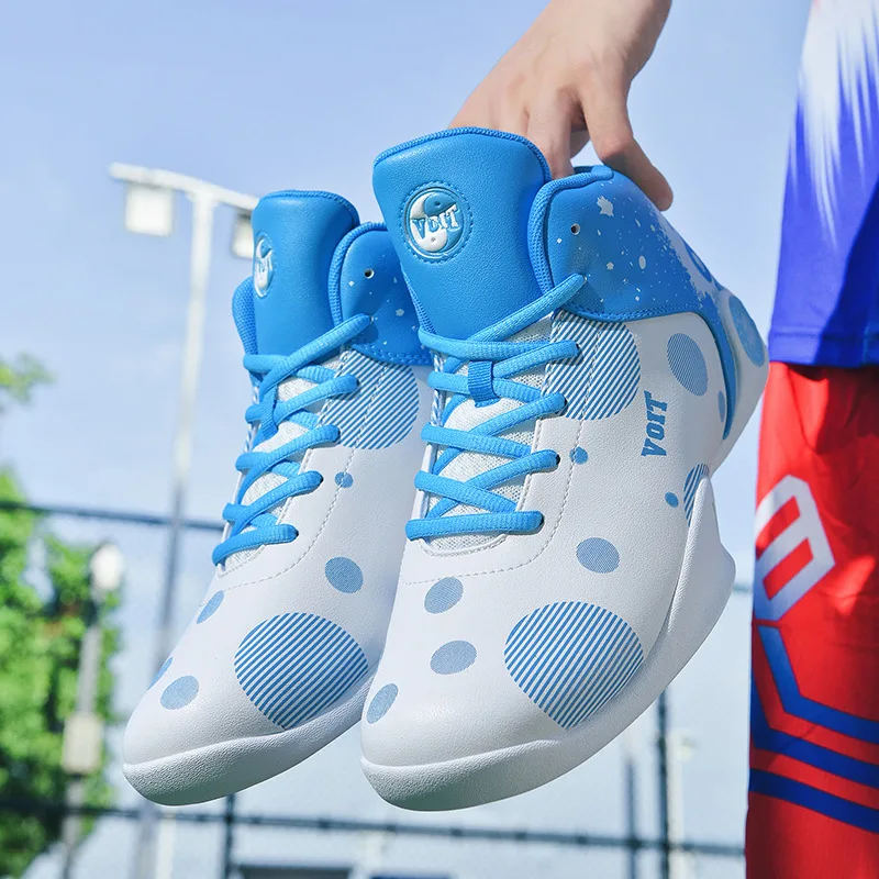 Kids VOIT2024 Basketball Shoes Leather New Non-slip Actual Combat Sports Boots