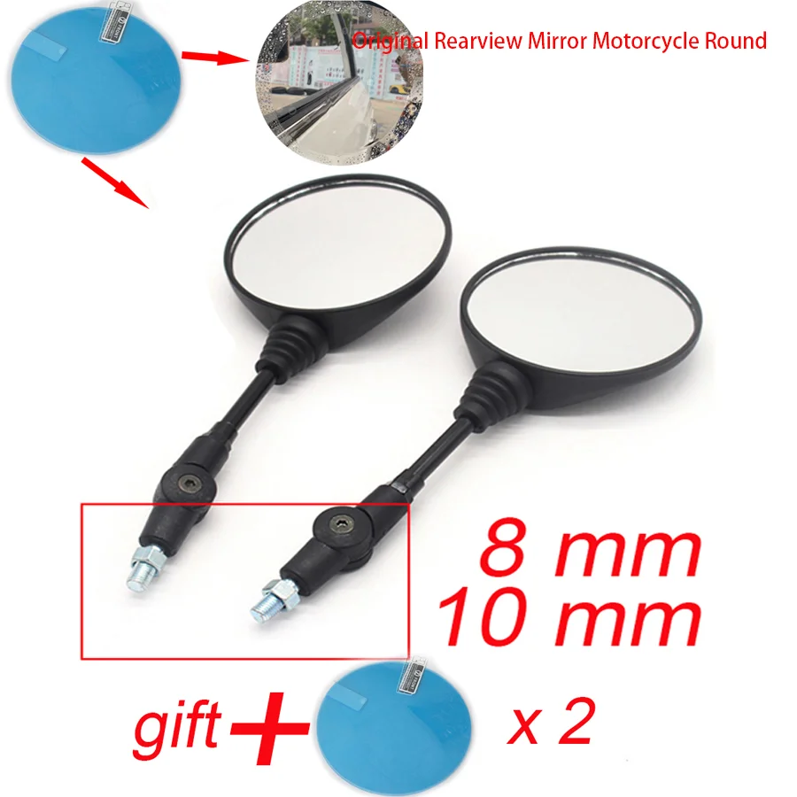 Original Rearview Mirror Motorcycle Round For Kawasaki Z900 Accessories Zontes 125 Kawasaki Honda Cbr600rr R1250gs
