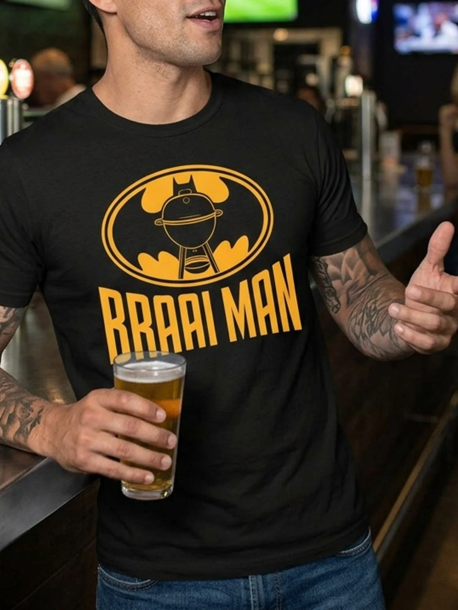 Men Grilling Lover T Shirt Funny Barbecue Grill Pot Badge Art Print Braai Man Quote Crew Neck Short Sleeve Black Casual Tee Tops