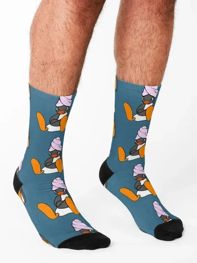 Angry Pingu Shower calcetines de Merch oficiales para hombre, regalo de Navidad, calcetines para correr para niñas