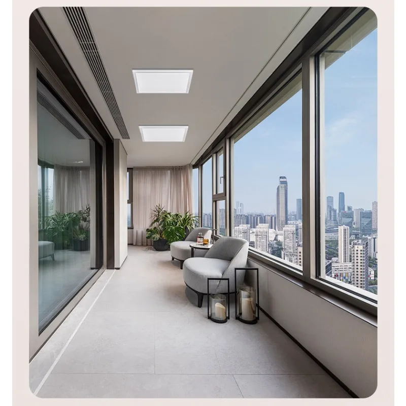Modern Aluminum Integrated LED Ceiling Panel Light Ultra Flat for Kitchen Bathroom Home Decor Moistureproof New Energy Saving