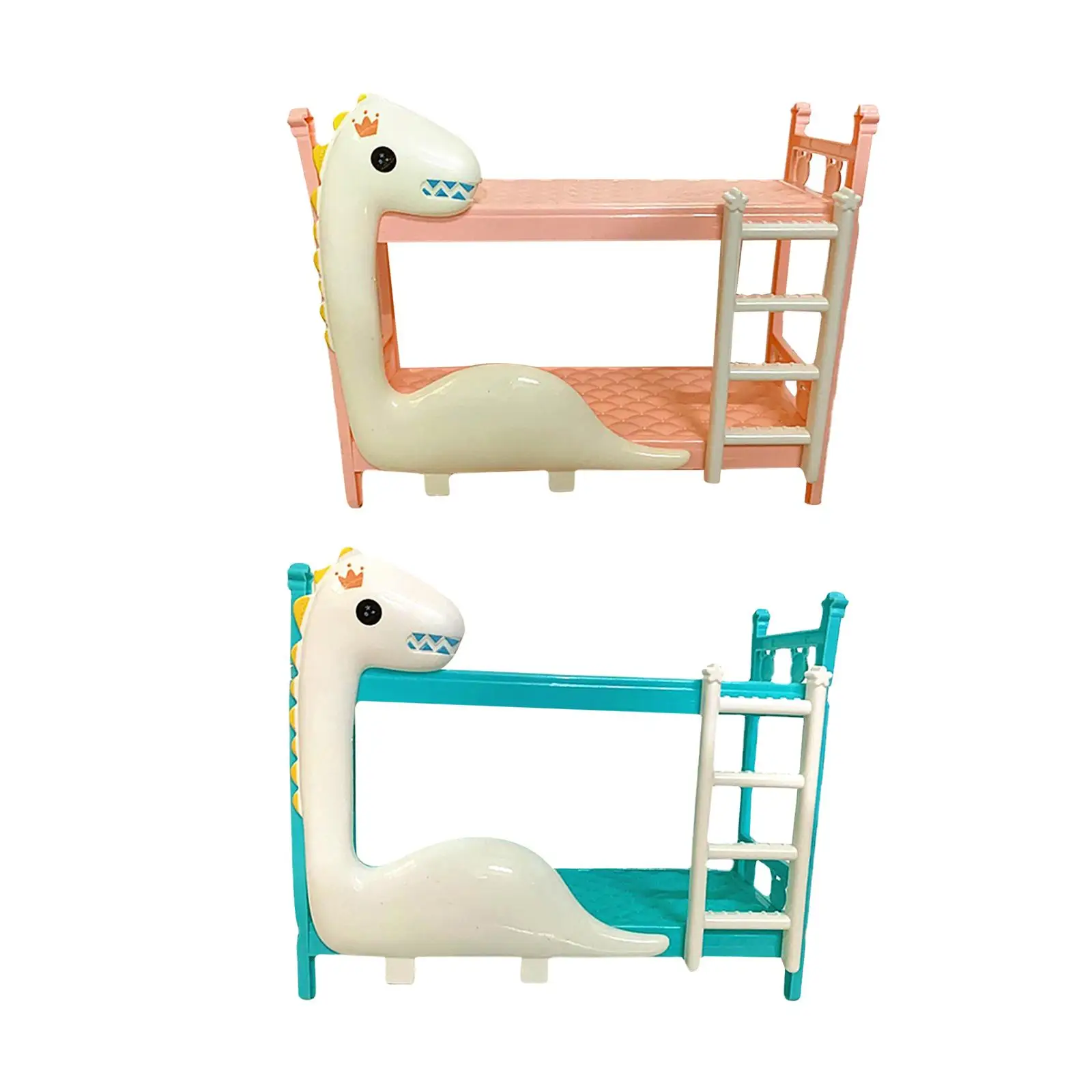 Miniature Doll Bunk Beds Realistic Toy Accessories Stackable Double Layer for