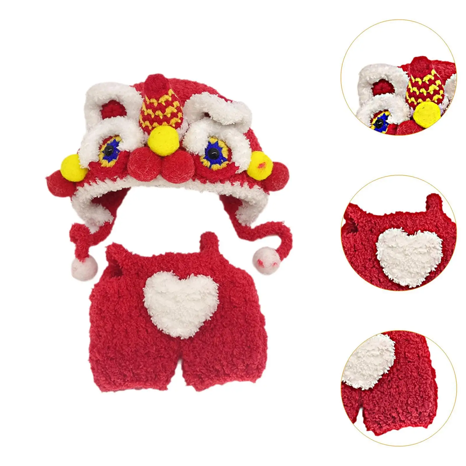 Doll Romper Doll Outifits Decoration Fashion for Kids Birthday Gift Cute DIY Doll Toy Dress Lion Dance Suit for 17cm Doll