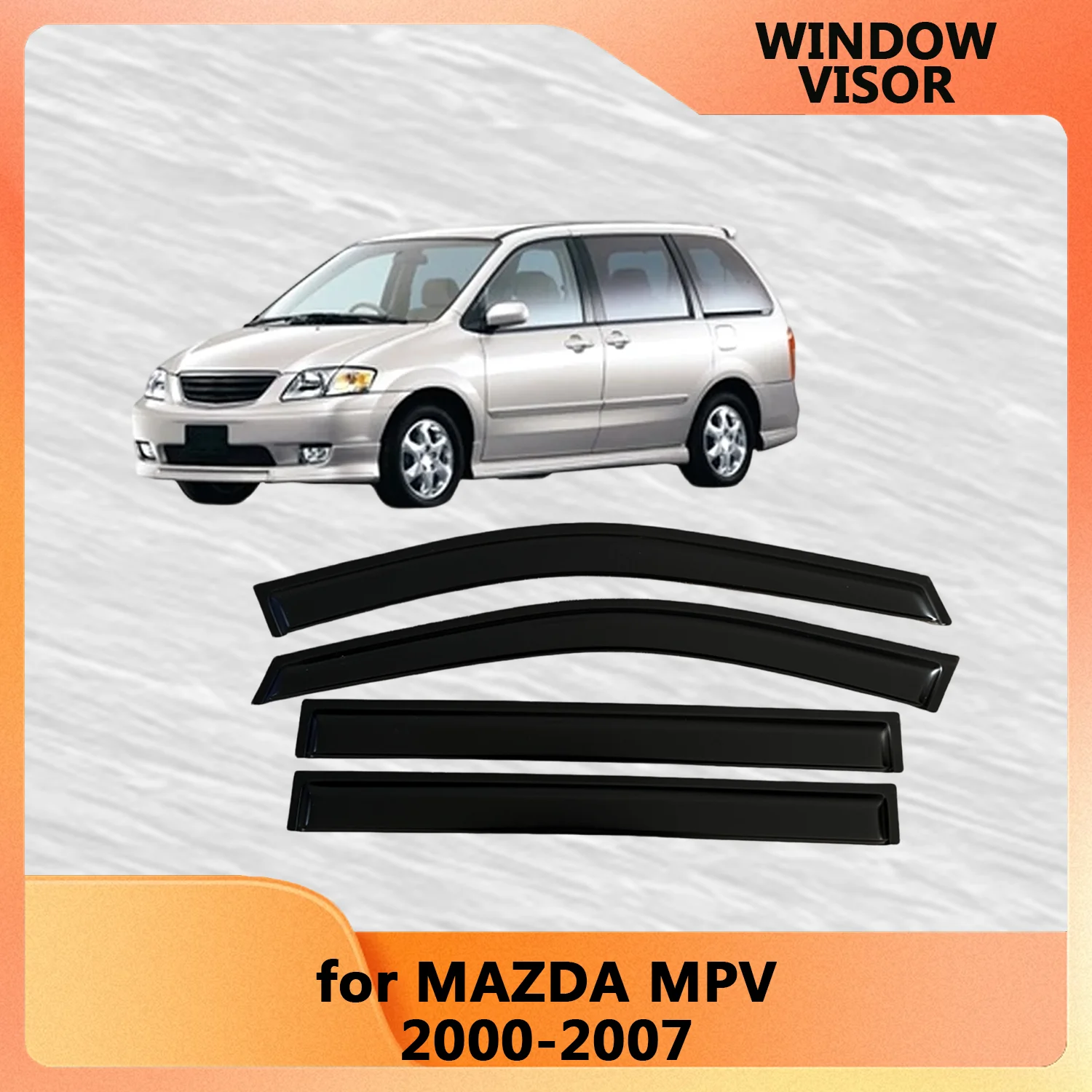 

Дефлекторы окон для MAZDA MPV 2000-2007 годов, защита от дождя, ветра и солнца, наружные, боковые