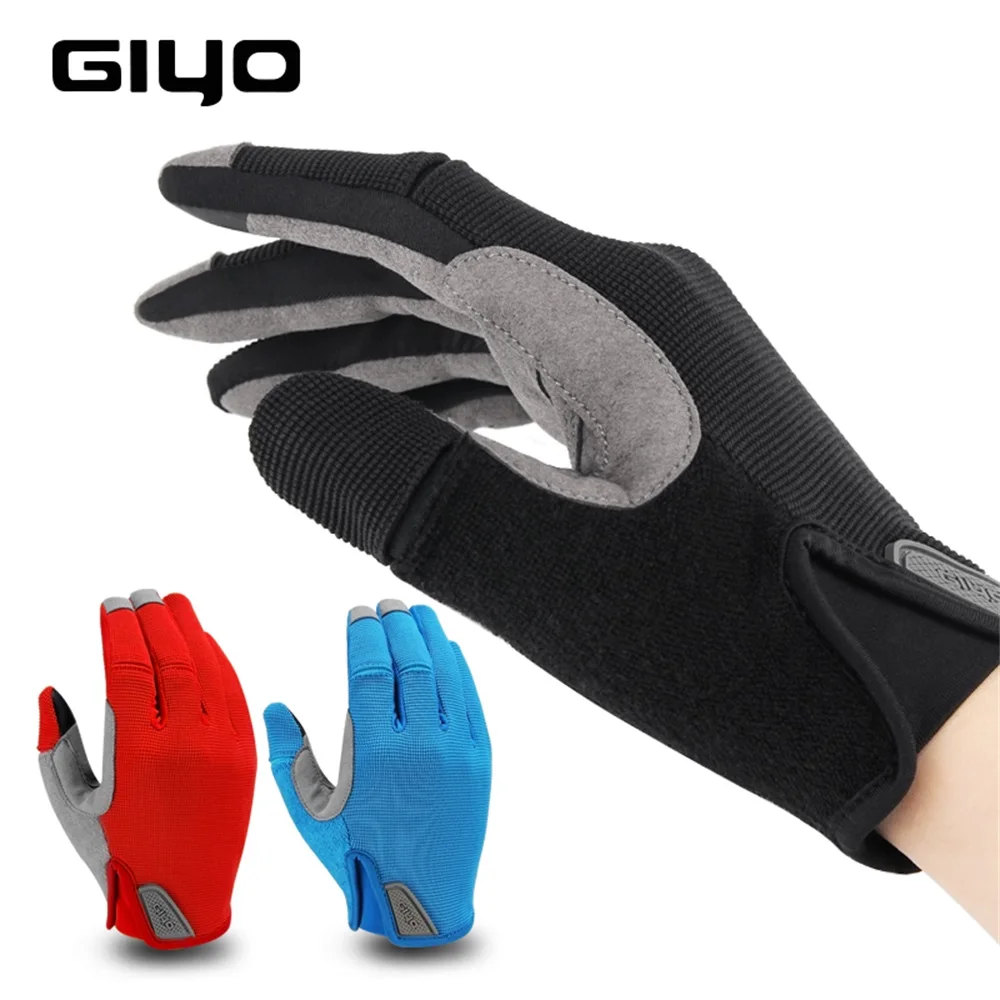 NEW GIYO Unisex Cycling Gloves Mens Winter MTB Bike Full Finger Gloves For Outdoor Hiking Sportwear Non-Slip Lycra Gloves S-05