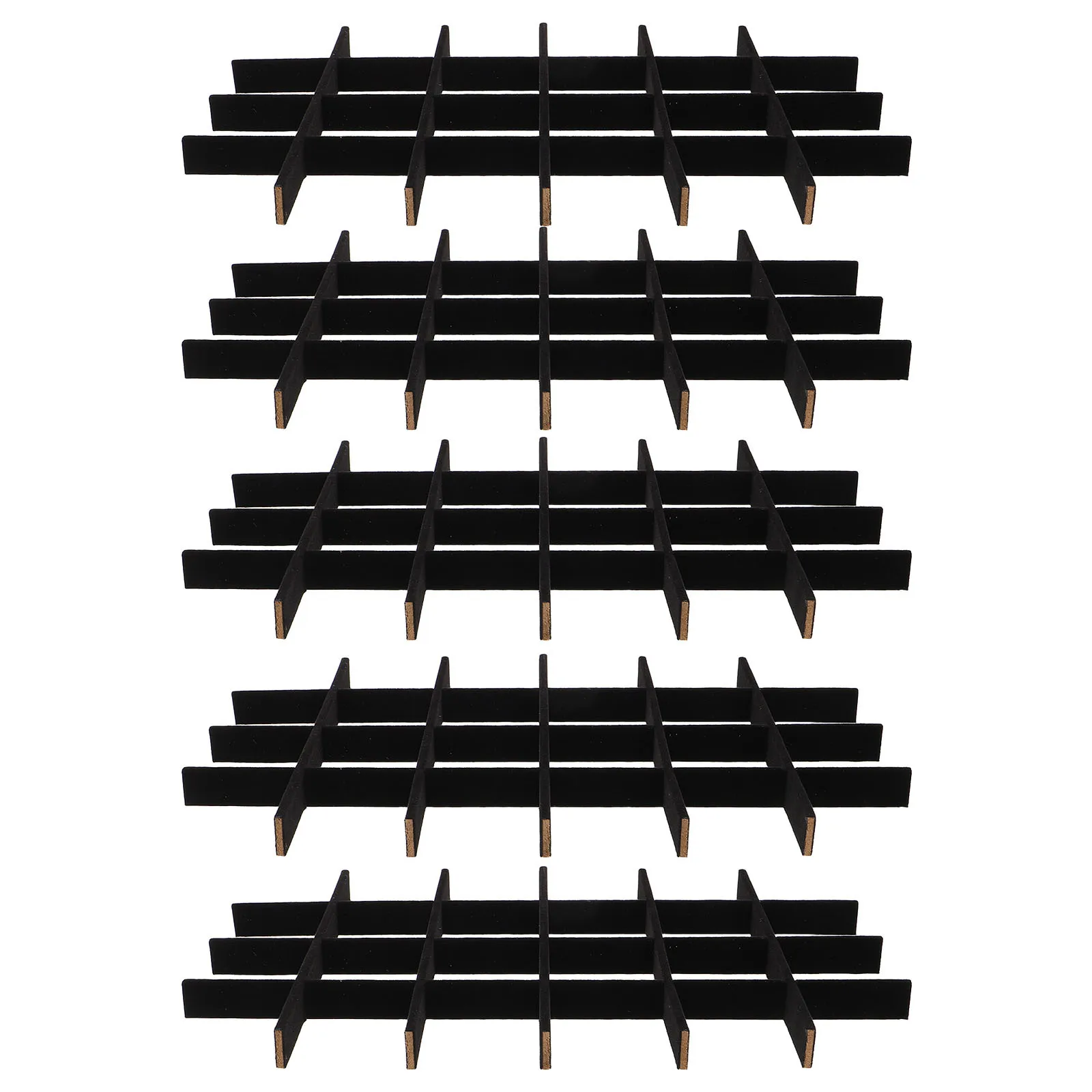 

5pcs Jewelry Box Dividers 24 Grid Drawer Organizer For Rings Earrings Necklaces Underwear Socks Scarves Makeup Storage Diy