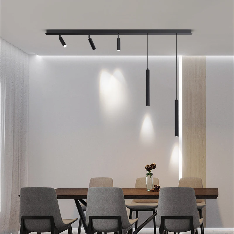 2026 Restaurant Lamp Minimalist Long Strip Simple Modern Creative Dining Table Chandelier Bar Table Lamp Island Kitchen Dining L