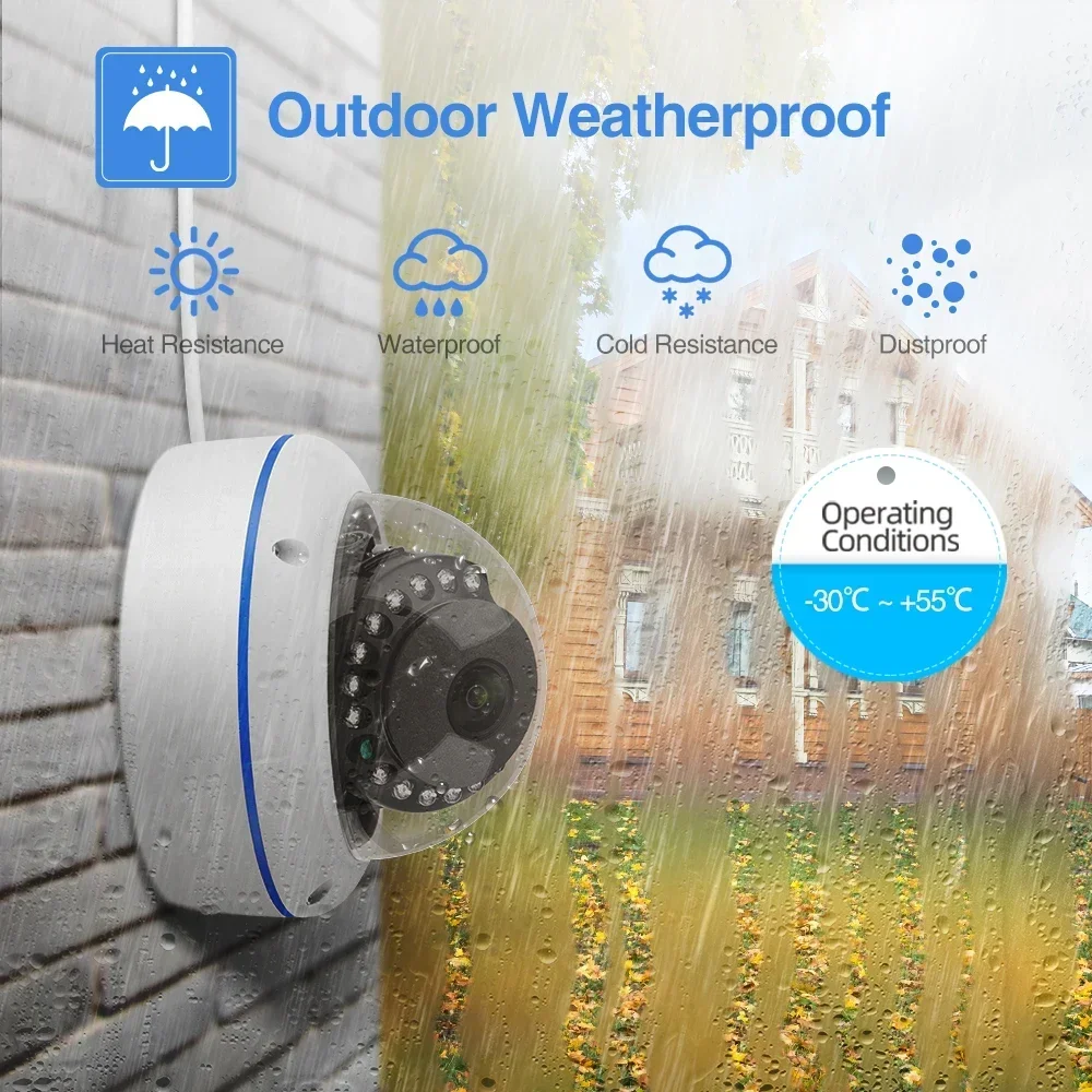 Indoor Dome Camera Vandalproof Audio Record Home Security CCTV Vedio Surveillance Camera 4MP 5MP POE IP Camera