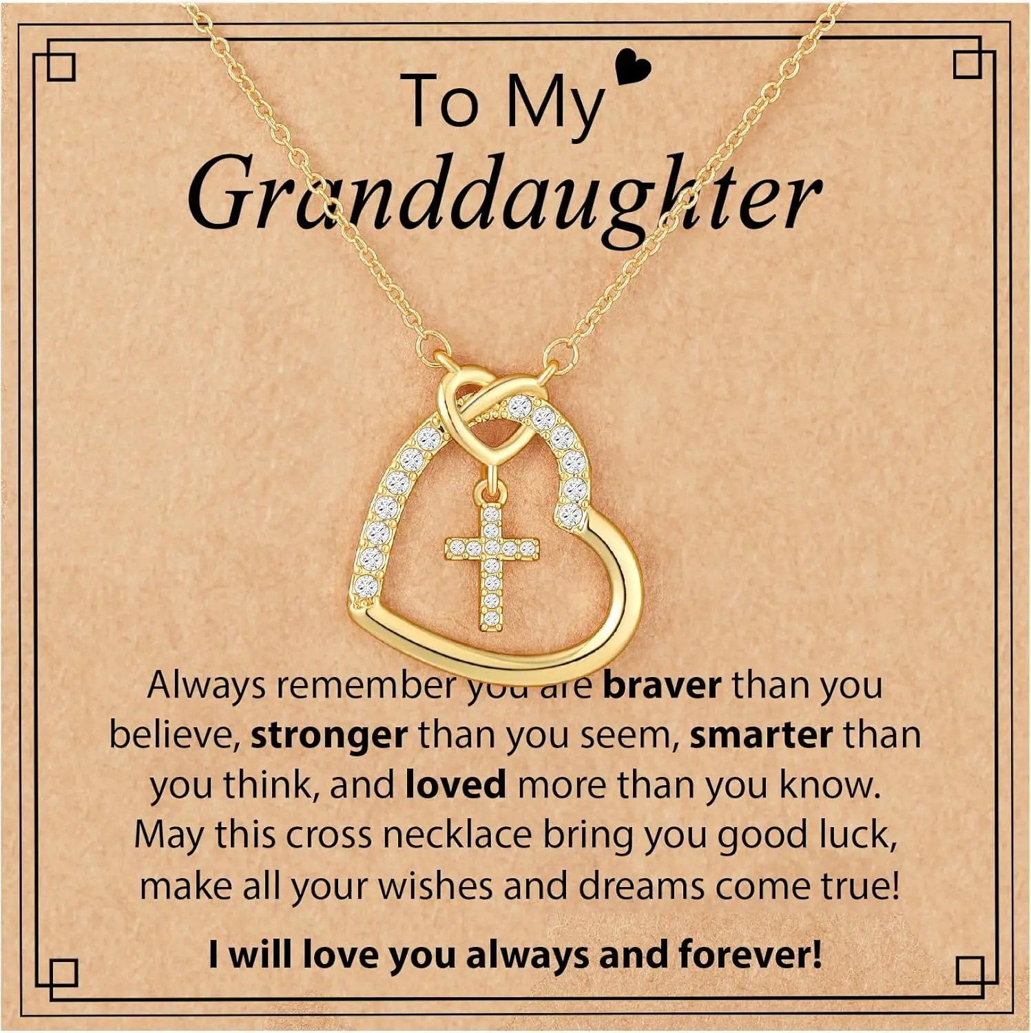 Cross Necklace for Girls Daughter Granddaughter First Communion Confirmation Easter Christian Religious Catholic Gifts