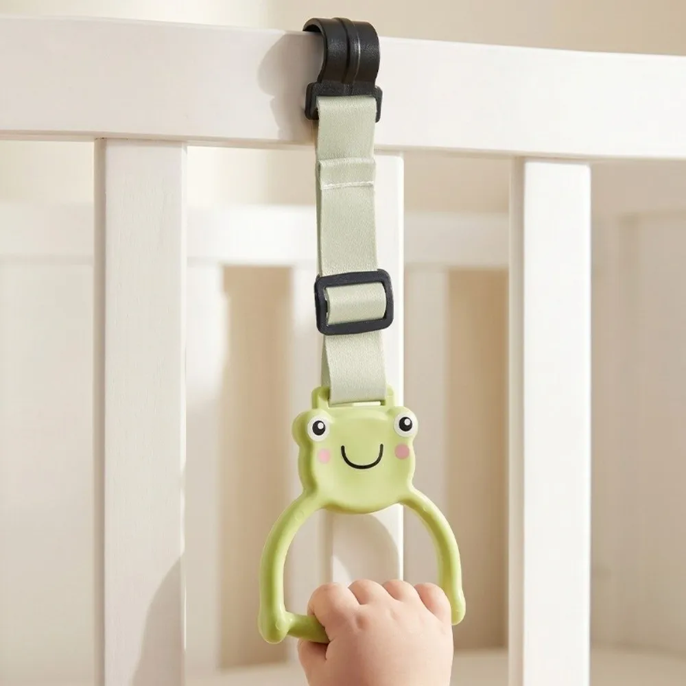 New Cartoon Pull Up Rings Durable Dangling Walking Assistance Rings Portable Playpen Hanging Rings Toddler