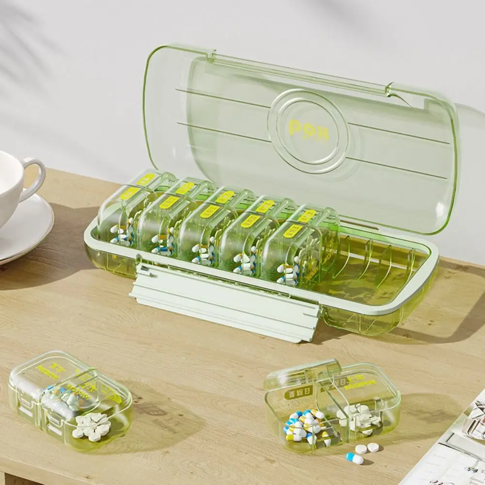 Large Capacity Medicine Box 7 Days Pill Storage Case Tablet Organizer Vitamins Container Drug Dispenser Pill Case Pill Box