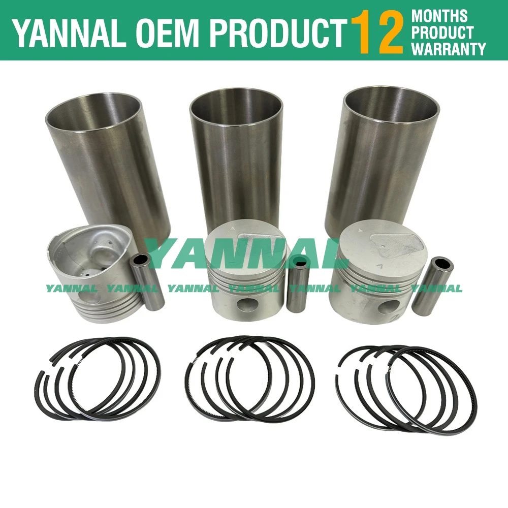 

For Mitsubishi K3D K3D-1 Overhaul Rebuild Kit Piston Rings Cylinder Liner Set Engine Parts MM436618 73*2.5HK+2+2+4mm