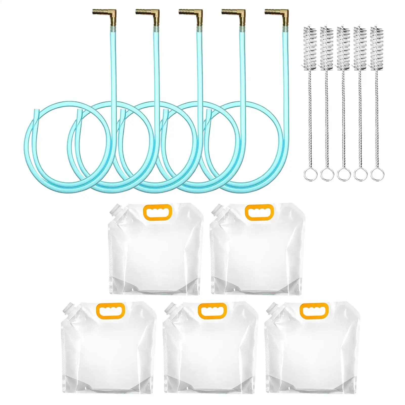 Maple Syrup Tapping Kit with Tubing Brush Drill Taps Sap Tapping Kit  L-Shaped Tip Maple Syrup Collection Bags For Birch