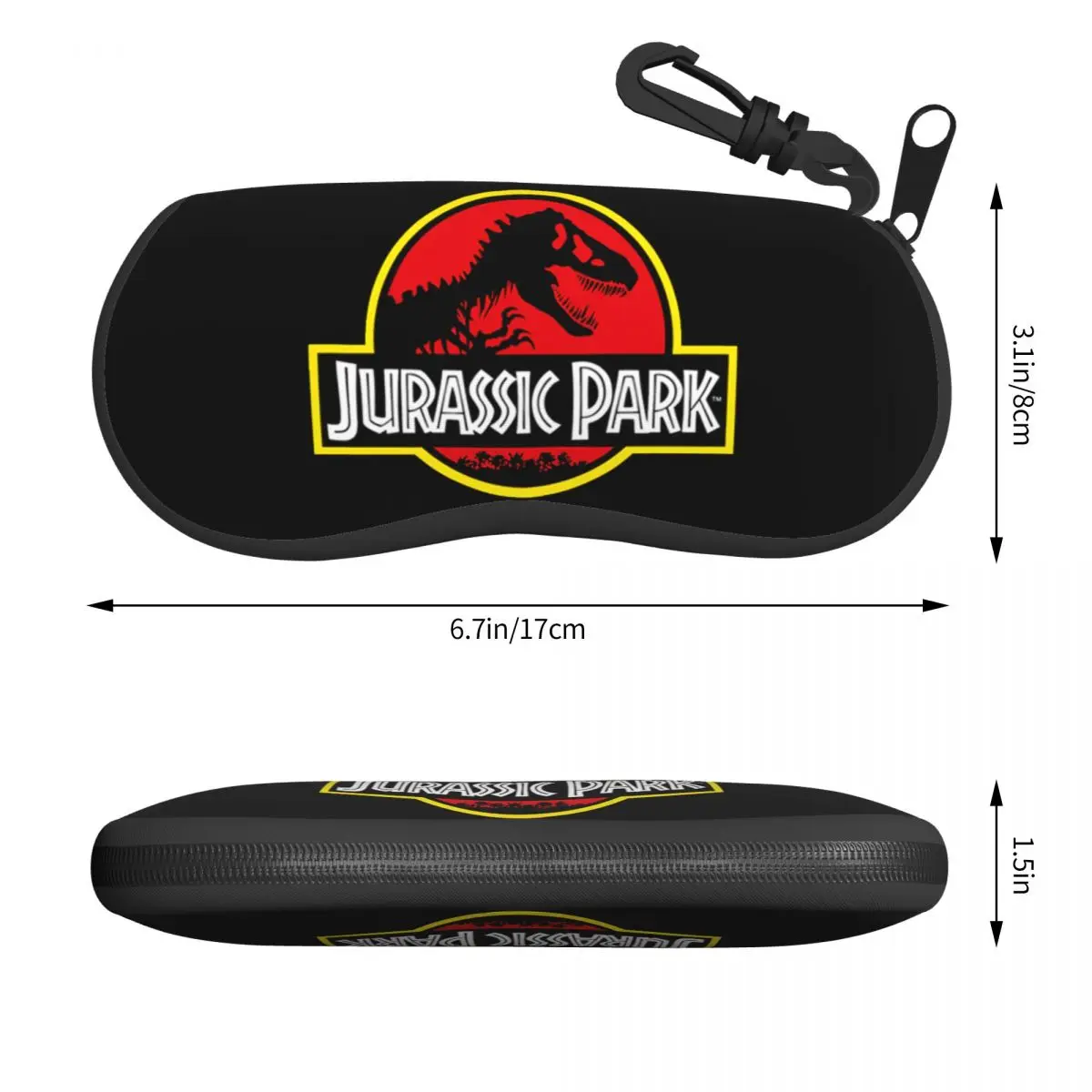 Custom Jurassic Park Glasses Case Stylish Dinosaur World Shell Eyeglasses Case Sunglasses Box