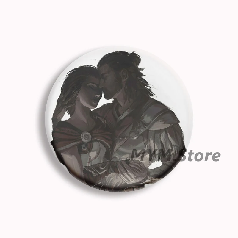 كاساندرا لينة زر دبوس Alexios Kyra Fanart دبابيس لعبة شارة حقيبة اكسسوارات الديكور المشجعين جمع ألعاب الهدايا #4