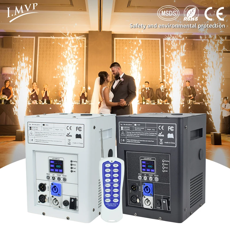 USA Warehouse Sparkler Machine 750W DMX Control Wireless Firework Fountain Cold Spark Machine