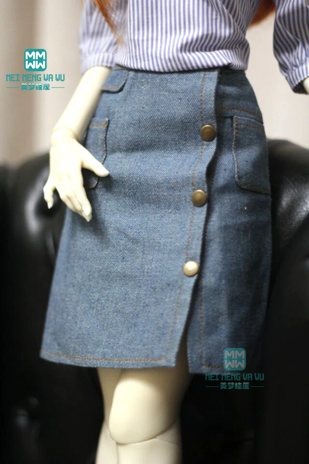 

Clothes for doll Fashionable suspender skirt, shirt Fits 60cm 1/3 BJD SD DD Toys Ball Jointed Doll