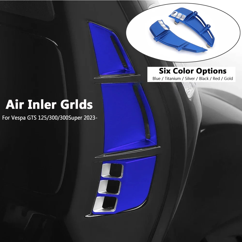 Motorcycle Air Inlet Grids Radiator Guard Grille Protector Cover For VESPA GTS 125 300 GTS125 GTS300 Super 2023 2024