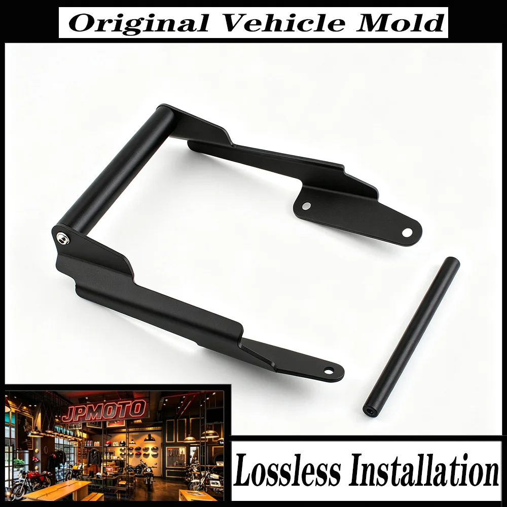 For Honda NC750X NC750 X NC750 2016-2020 Motorcycle GPS Phone Mount Bracket Extension Bar Holder Support Iron Black Kit Set