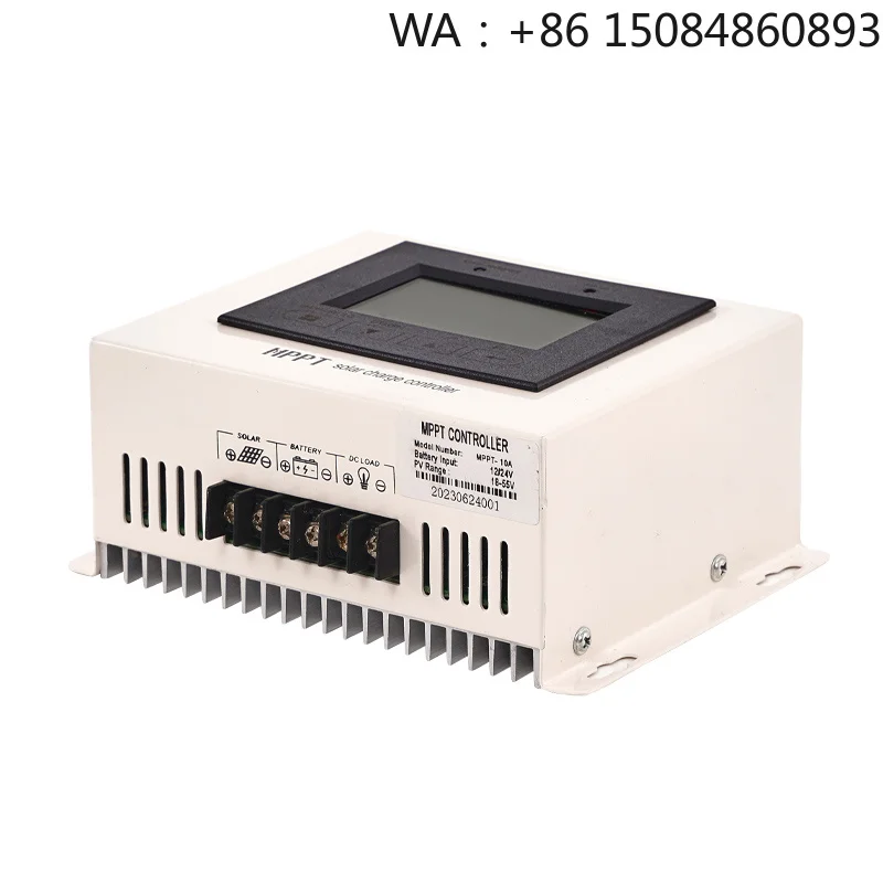 15A Smart MPPT Solar Charge Controller, Solar Accessories, 12V 24V Automatic Regulator, LCD Panel Display Solar Panel Charger wi