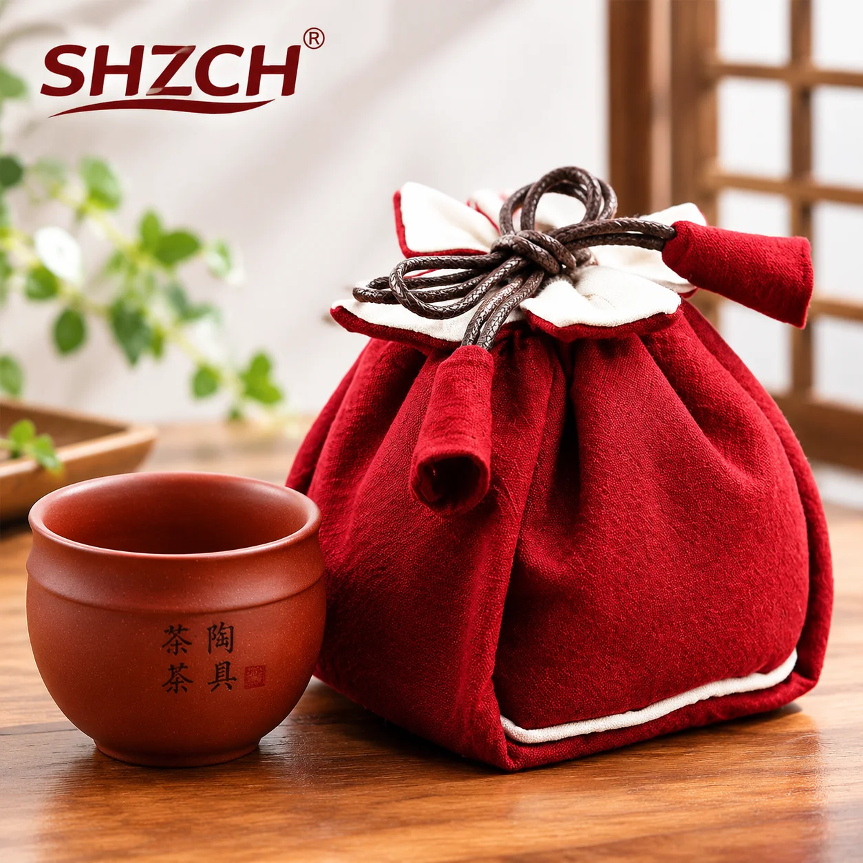 Thickened Purple Clay Tea Pot Cover Cotton Bundle Pocket Tea Cup Protective Storage Bag for Single Pot Tea Set