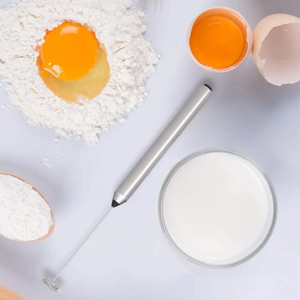 Espuma de leite portátil a97tm, mini misturador elétrico a pilhas para café, aço inoxidável, espumador de leite para café