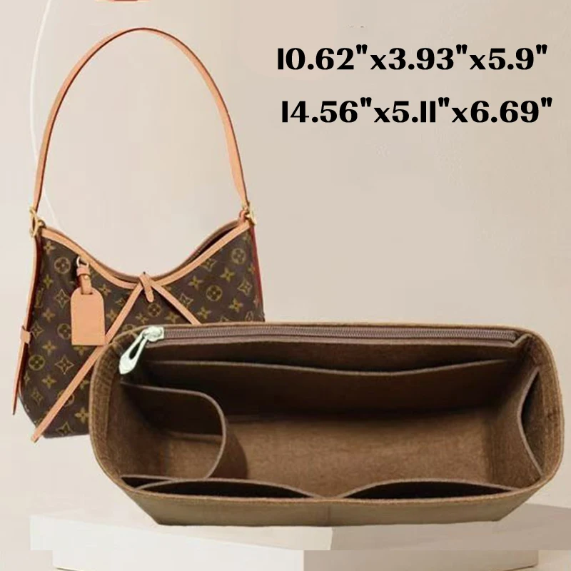 

XUANYU For LV Carryall SMALL MIDDLE Felt Cloth Insert Bag With Zipper Fit Luxury Handbag Cosmetic Bag Travel Mommy Bag Liner