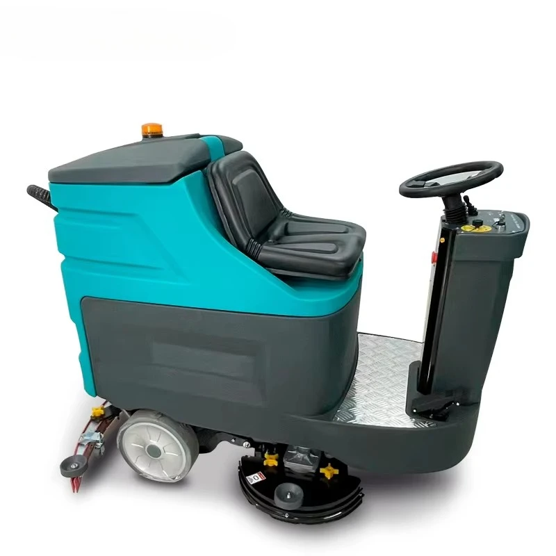 Industrial Cleaning Electric Commercial Scrubbing Machine Ride-On Double Brushes Floor Scrubber