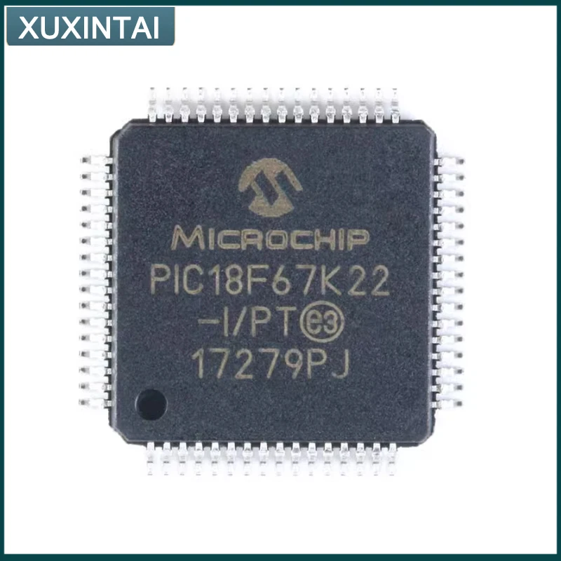 5Pcs/Lot  New Original  PIC18F67K22-I/PT   PIC18F67K22  TQFP-64  Microcontroller IC 8-Bit 64MHz 128KB (64K x 16) FLASH