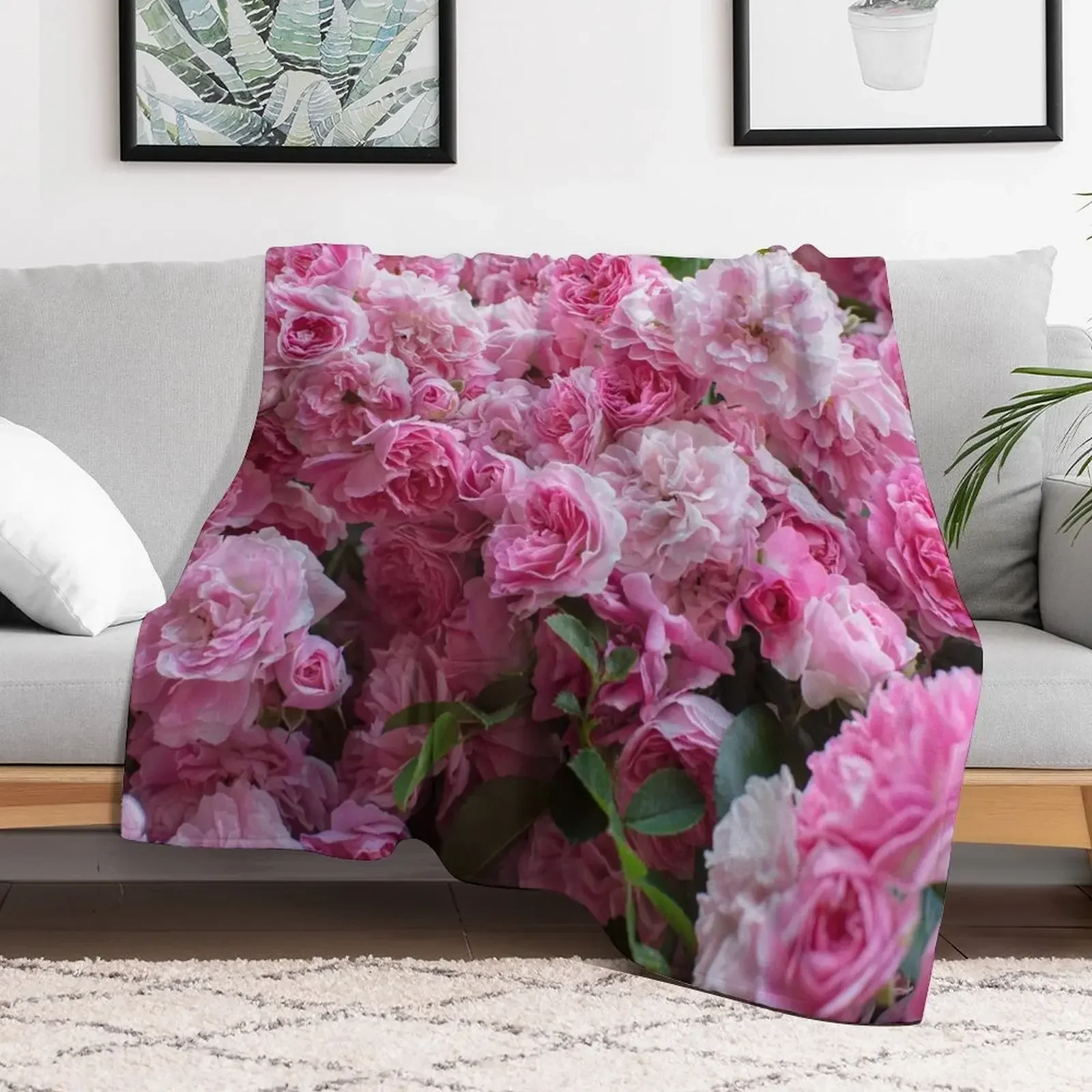 

Pink Peonies garden Throw Blanket Heavy Soft Beds Fashion Sofas Tourist Blankets