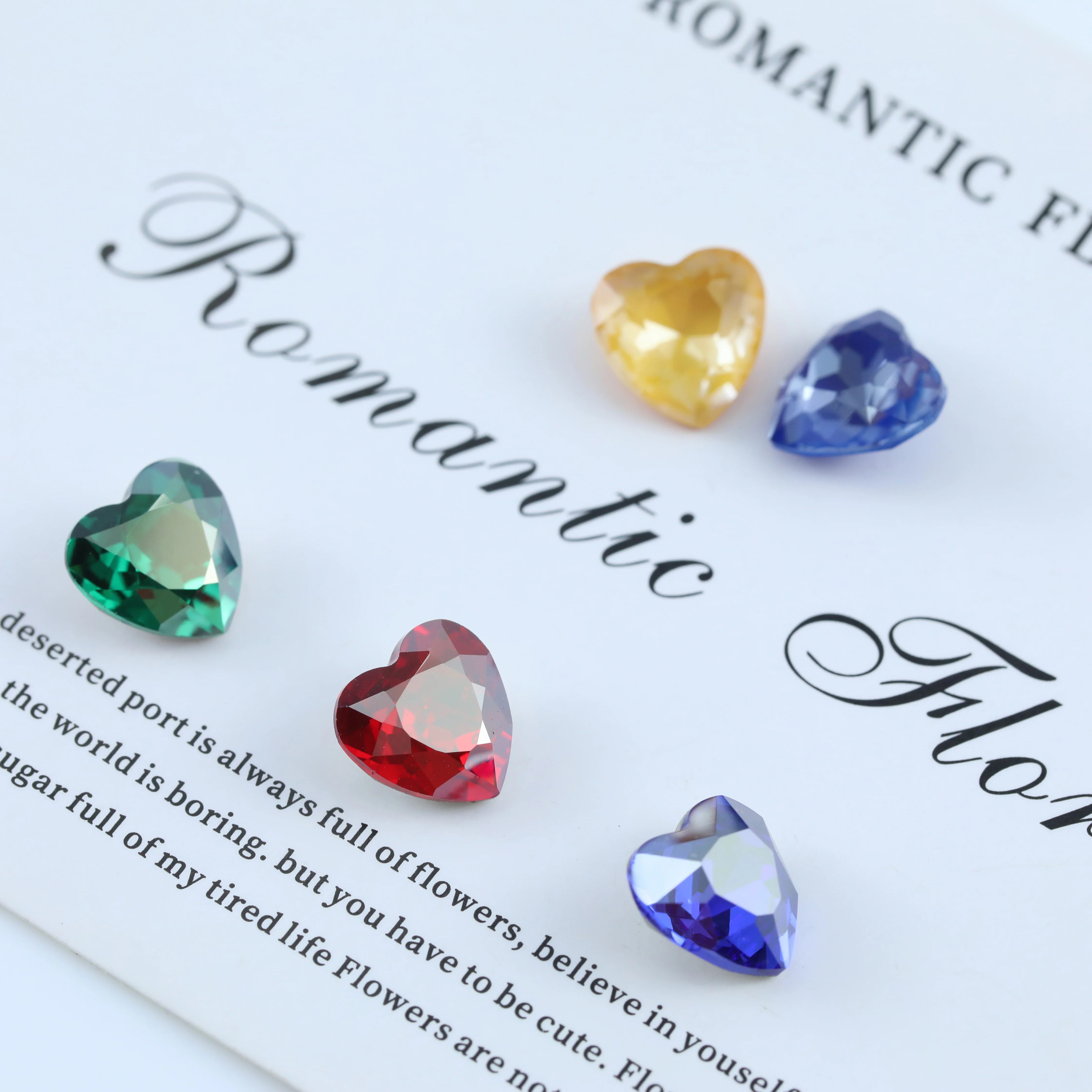 Glänzende Kristall-Königliche Edelstein-Serie Maxi-Herz Spitze Rückseite Fancy Stones Aufnähbare Strasssteine DIY-Zubehör für Taschen, Schuhe, Hochzeitskleider – Detail 4