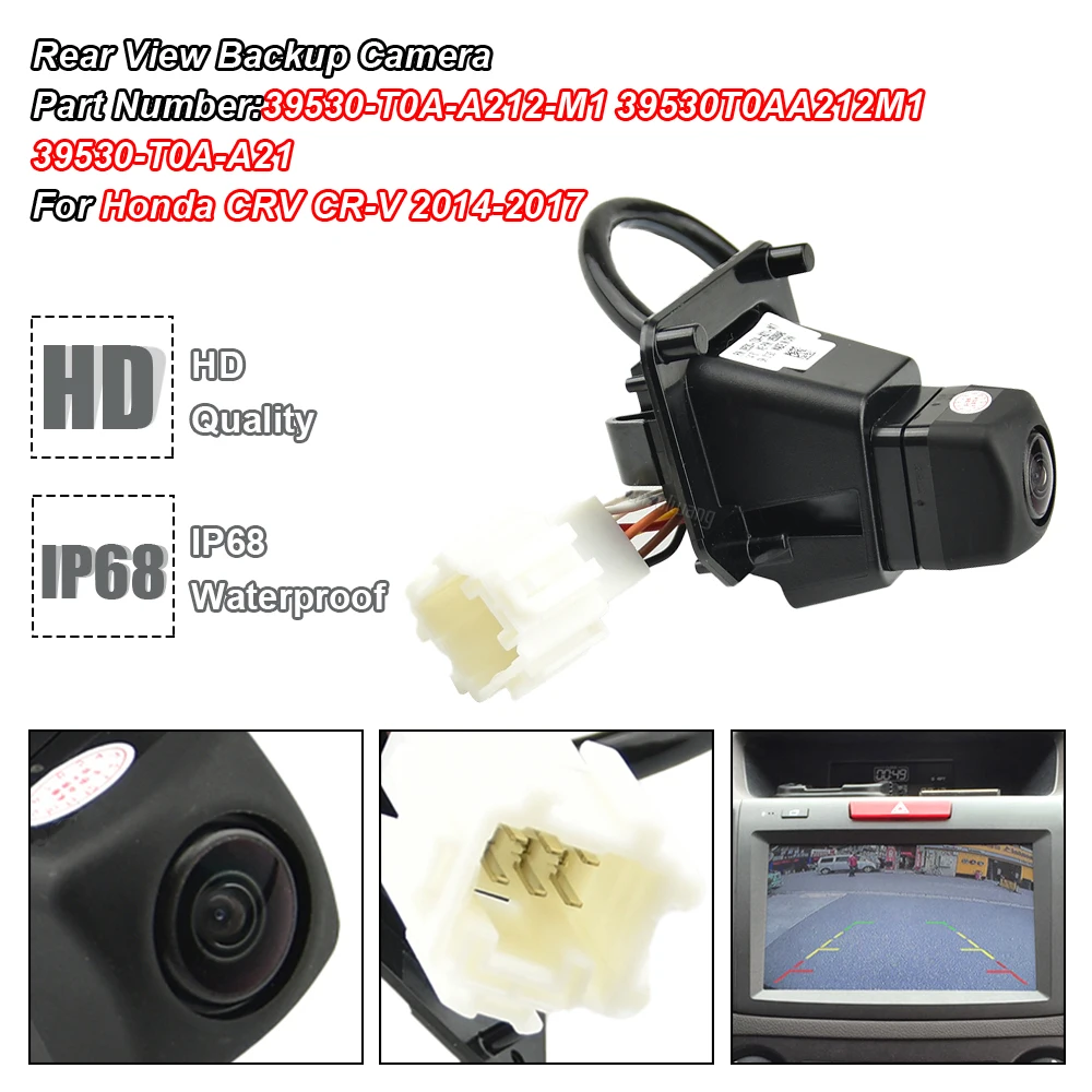 1pc New 39530-T0A-A21 Rear View Backup Camera Car Accessories Rear View Assist Parking Camera For Honda- CR-V 2014-2016