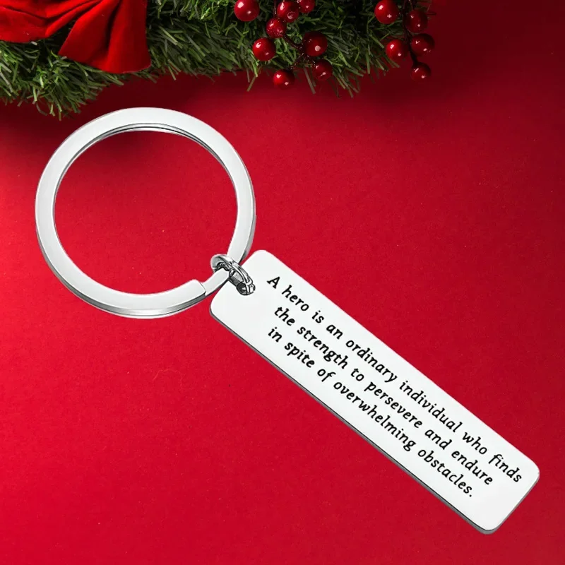 Hot BFF Best Friend Keychain Pendant  Friendship Key Chain Keyring A Hero Is An Ordinary Individual