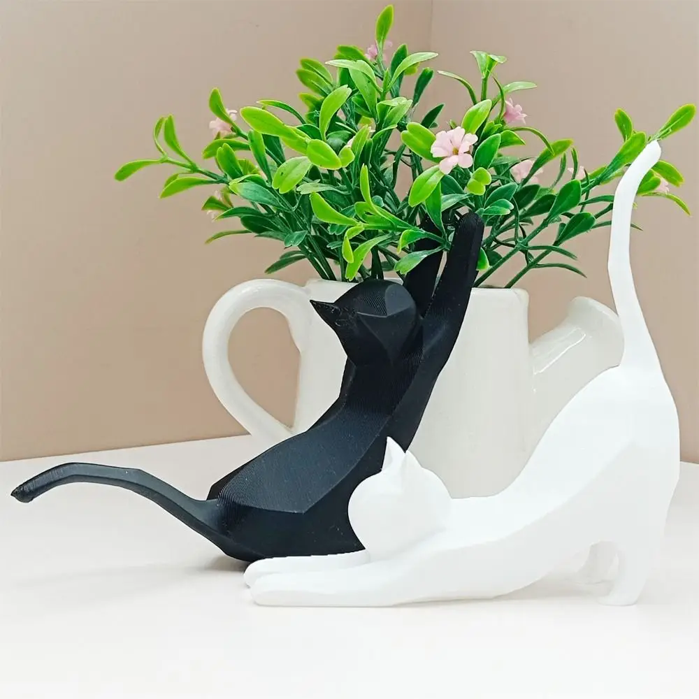 

Mini Kitten Ring Storage Rack Exquisite 3D Printed Resin Cat Sculpture Jewelry Storage Minimalist Style Cat Sculpture Ornament