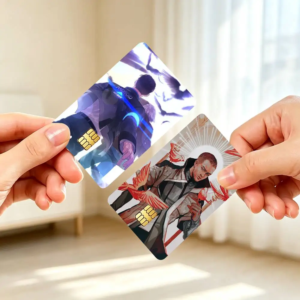 D-Detroit Become Human Game Credit Card HD Stickers Game Card Decal Small Chip Waterproof Sticker Gift