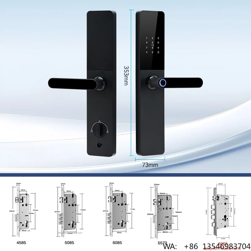 Kasman SOURCE PRICE Wood Door Lock Tuya Smart Home Waterproof Aluminum Alloy Card Door Lock Digital Handle with Factory WiFi