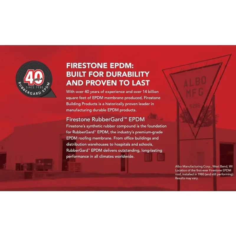 10' x 45' Firestone  45-Mil EPDM Roofing Rubber
