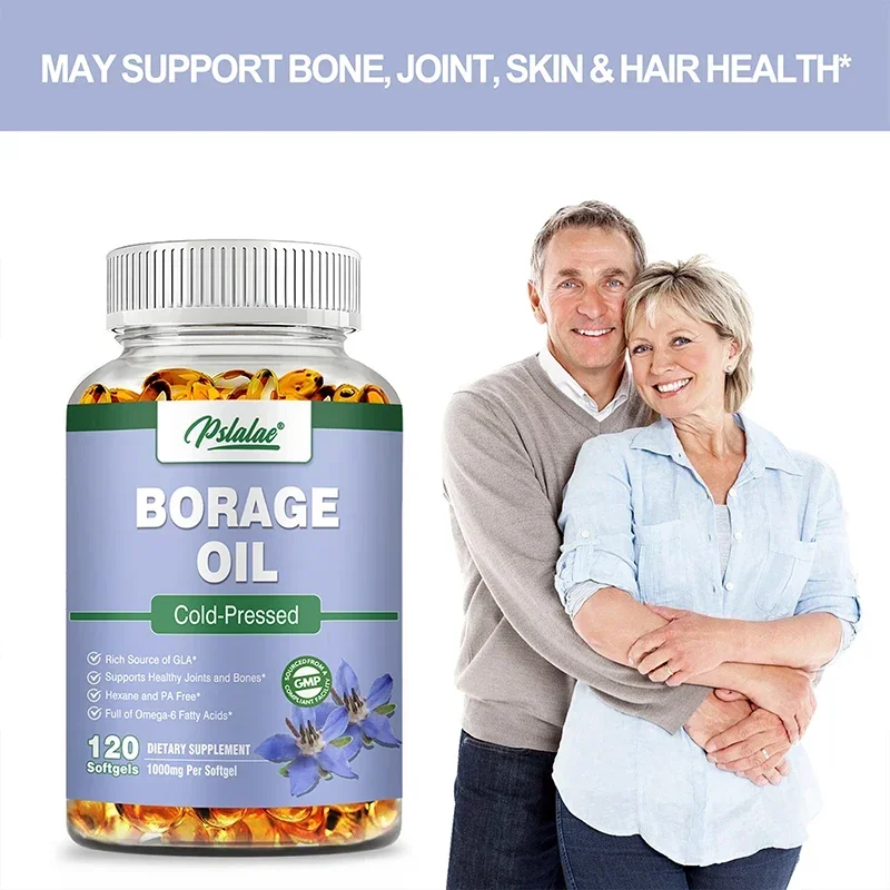 Borage Oil - Brightens Skin Tone, Supports Bone and Joint Health, Promotes Hair Growth