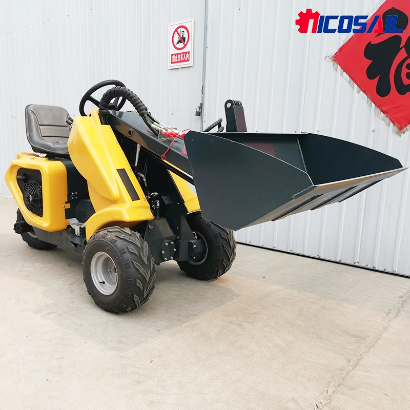 

Factory direct sales brand engine skid steer loader, small three wheel loader for sale