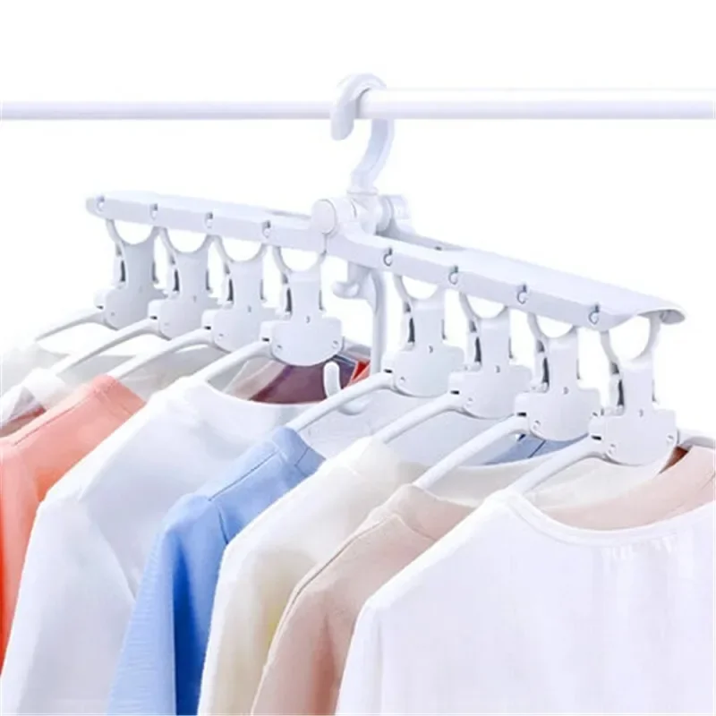 

8 Fish Bones Foldable Clothes Dryer Drying Clothing Rack Hangers for Tumble Kids Outdoor Hanging Laundry Stand Telescopic