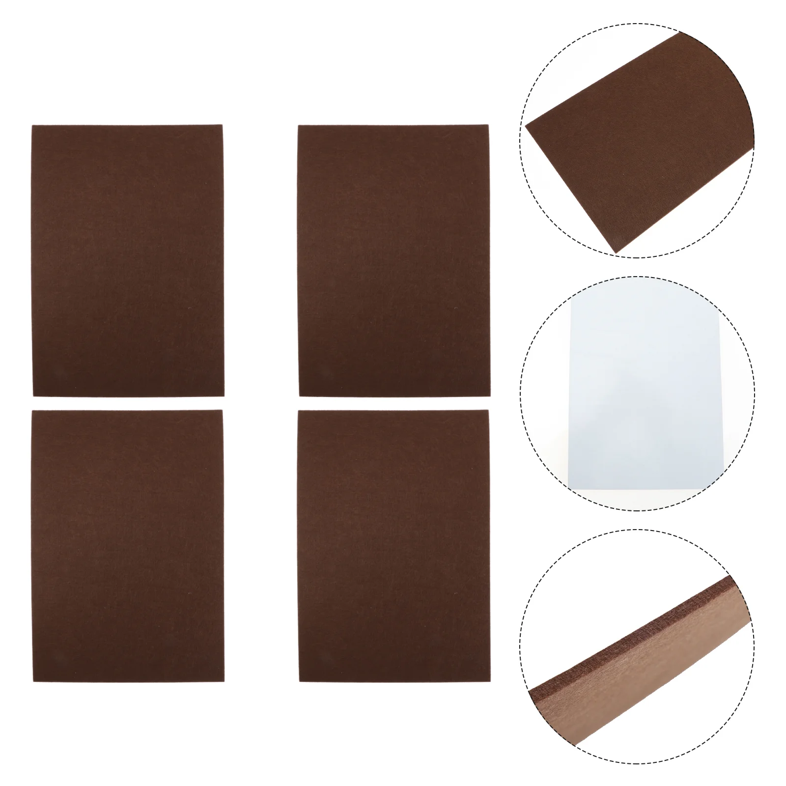 

4 Pcs Felt Mats Furniture Foam Rubber Floor Protector Chair Protectors Non-slip Stickers Mute