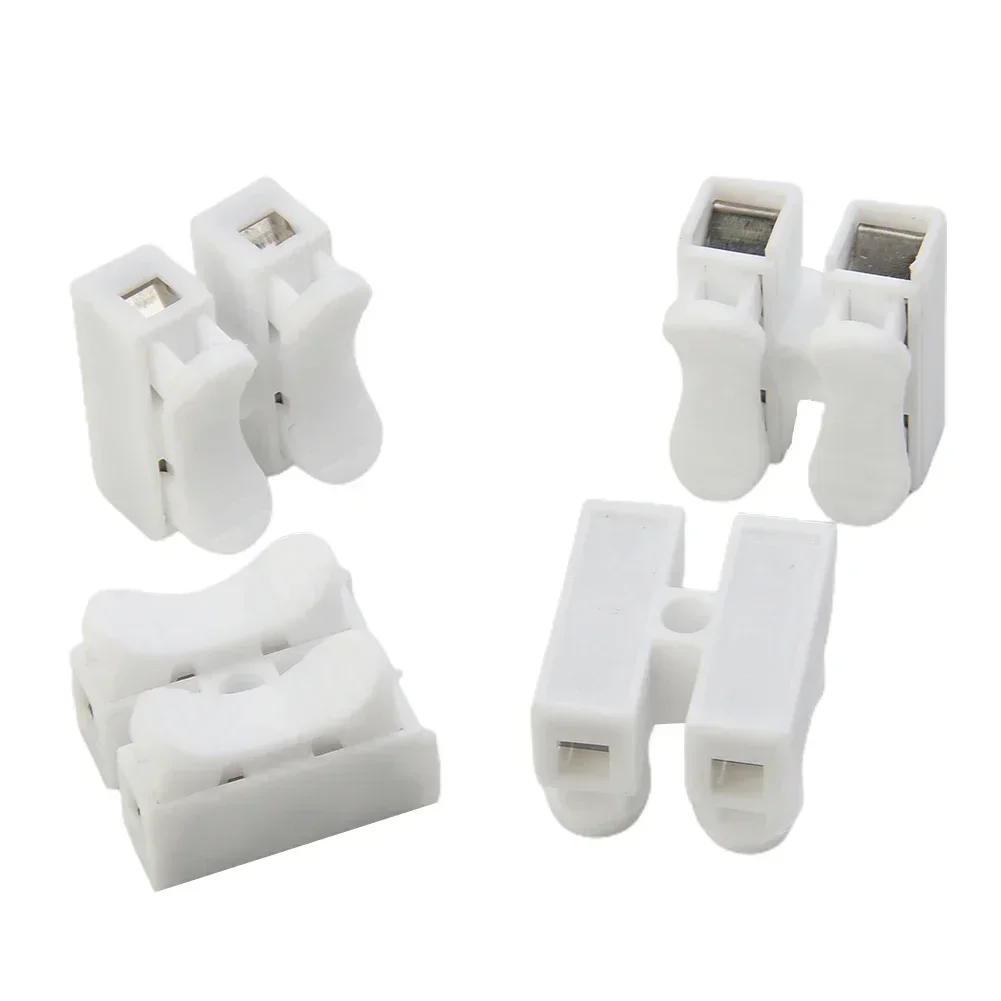 20Pcs CH2 Spring Quick Wire Connector Cable Clamp Terminal Block LED Strip Light Replace Electrical Tape Cable Clamp