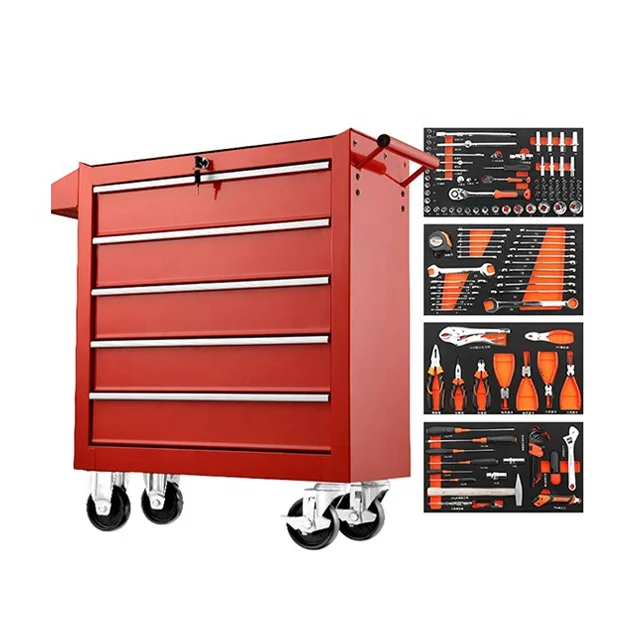 Metal Rolling Tool Cabinet, Banco De Trabalho De Garagem De Armazenamento