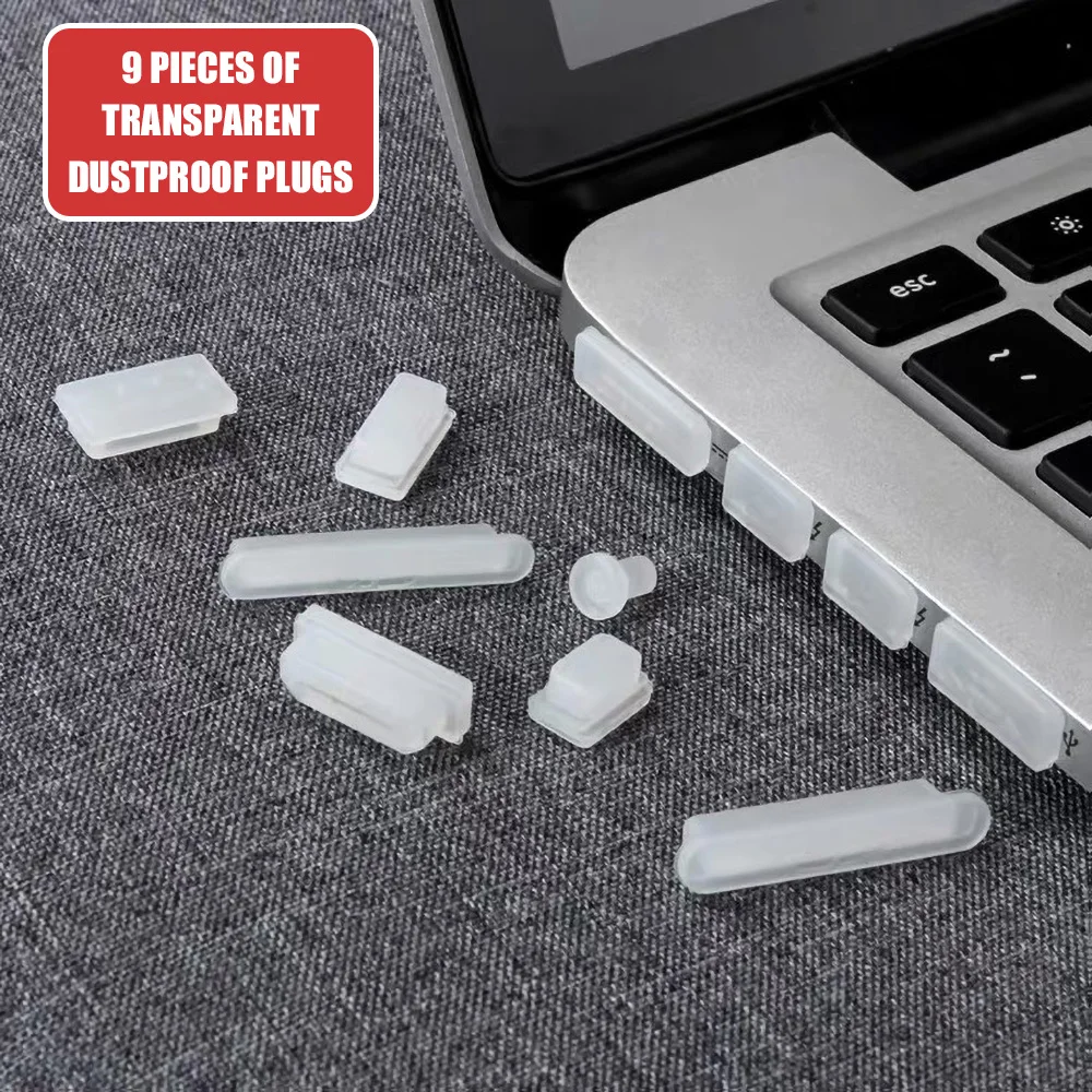 Transparent Silicone Anti Dust Plug Waterproof Interface Stopper Cover for MacBook Laptop USB Keyboard New 2026