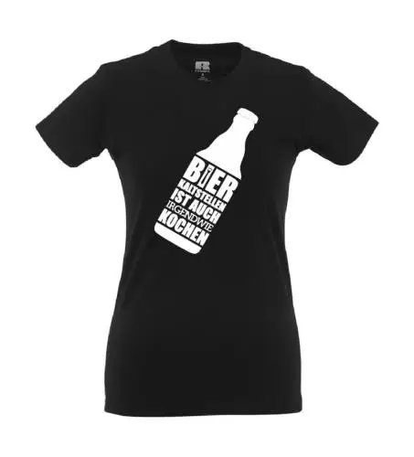 Bier kaltstellen ist wie kochen! I Fun I Lustig I Sprüche I Girlie Shirt