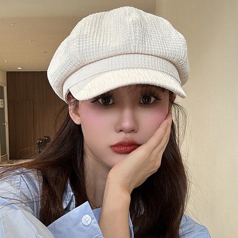

Octagonal Hat Female Spring/Summer Fashion Versatile Painter Hat Belle Hat