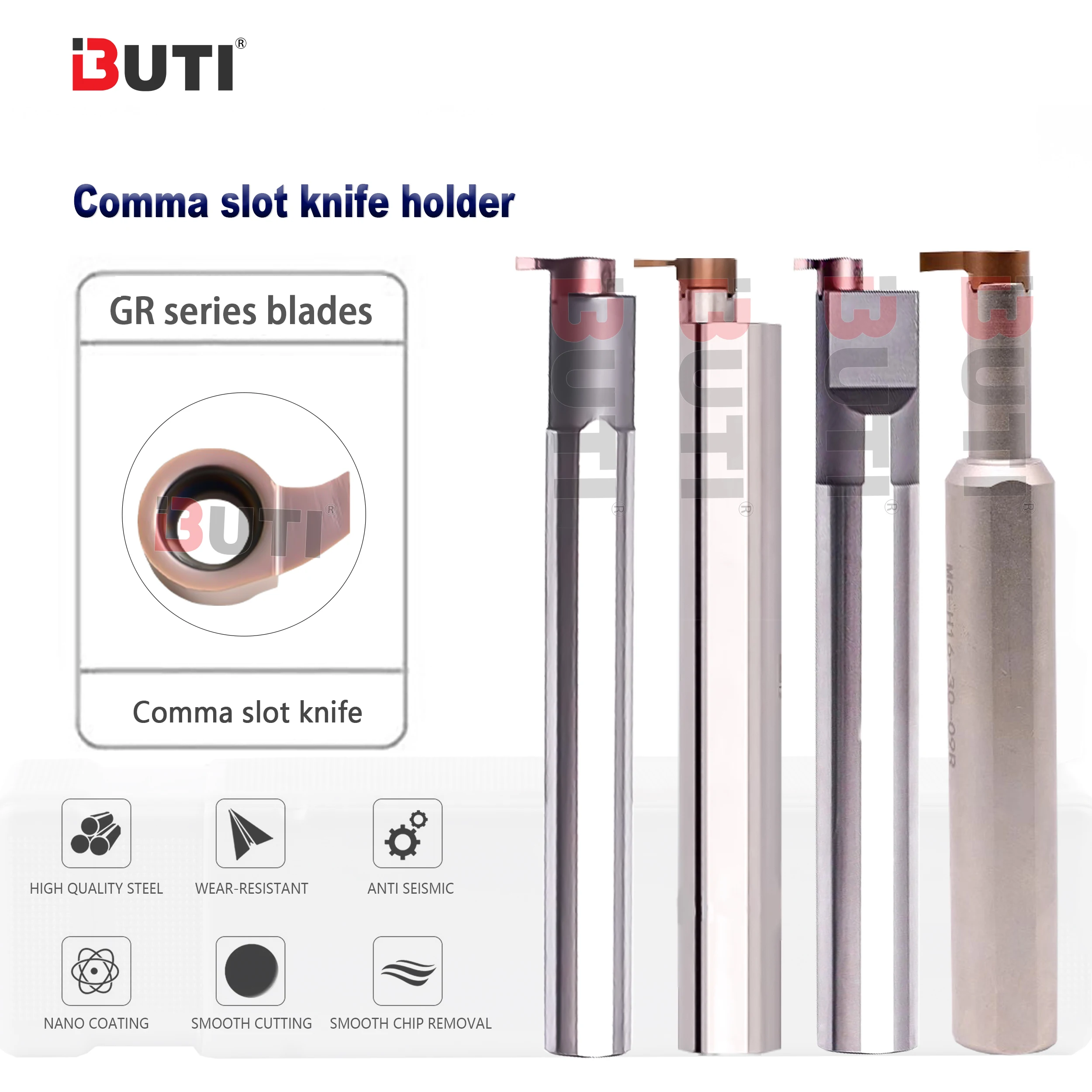 

MG-H12-10-05R MB-A16K-30-09R MG-H05G-MB05R Токарный станок с ЧПУ для резки пазов с внутренним отверстием Ножи для канавок с малыми отверстиями